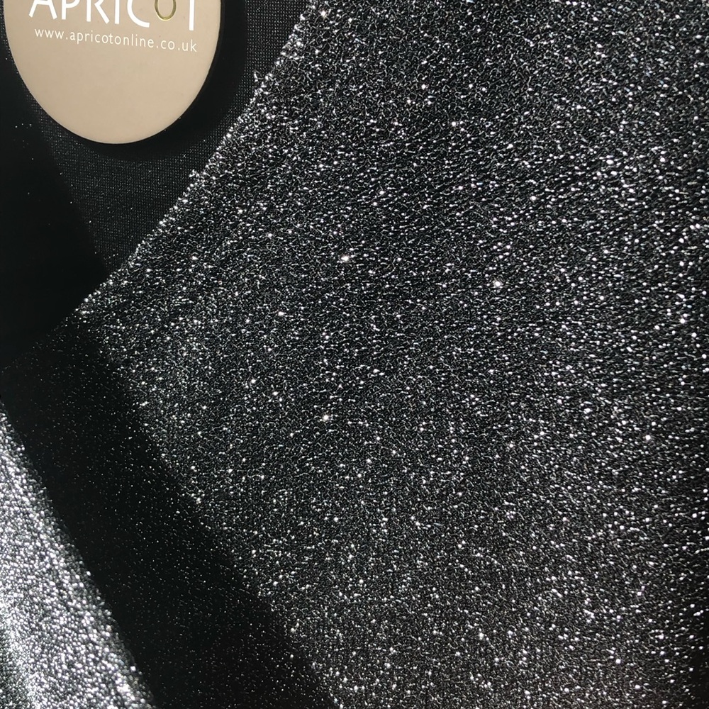 APRICOT Black Shimmer Mini Dress —#063 - Picture 12 of 15